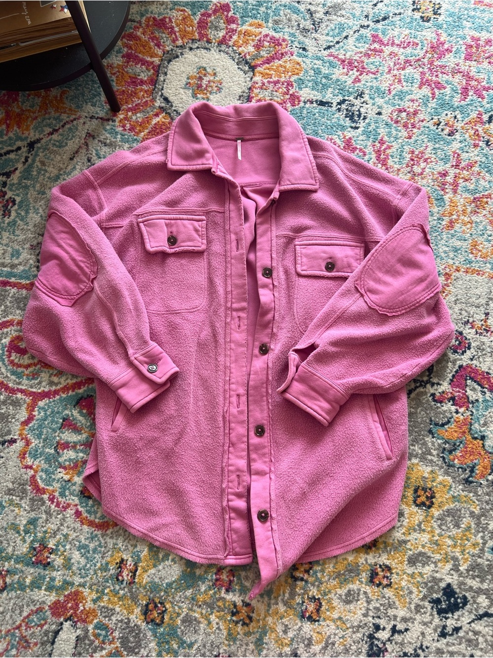 free people pink oversized shacket